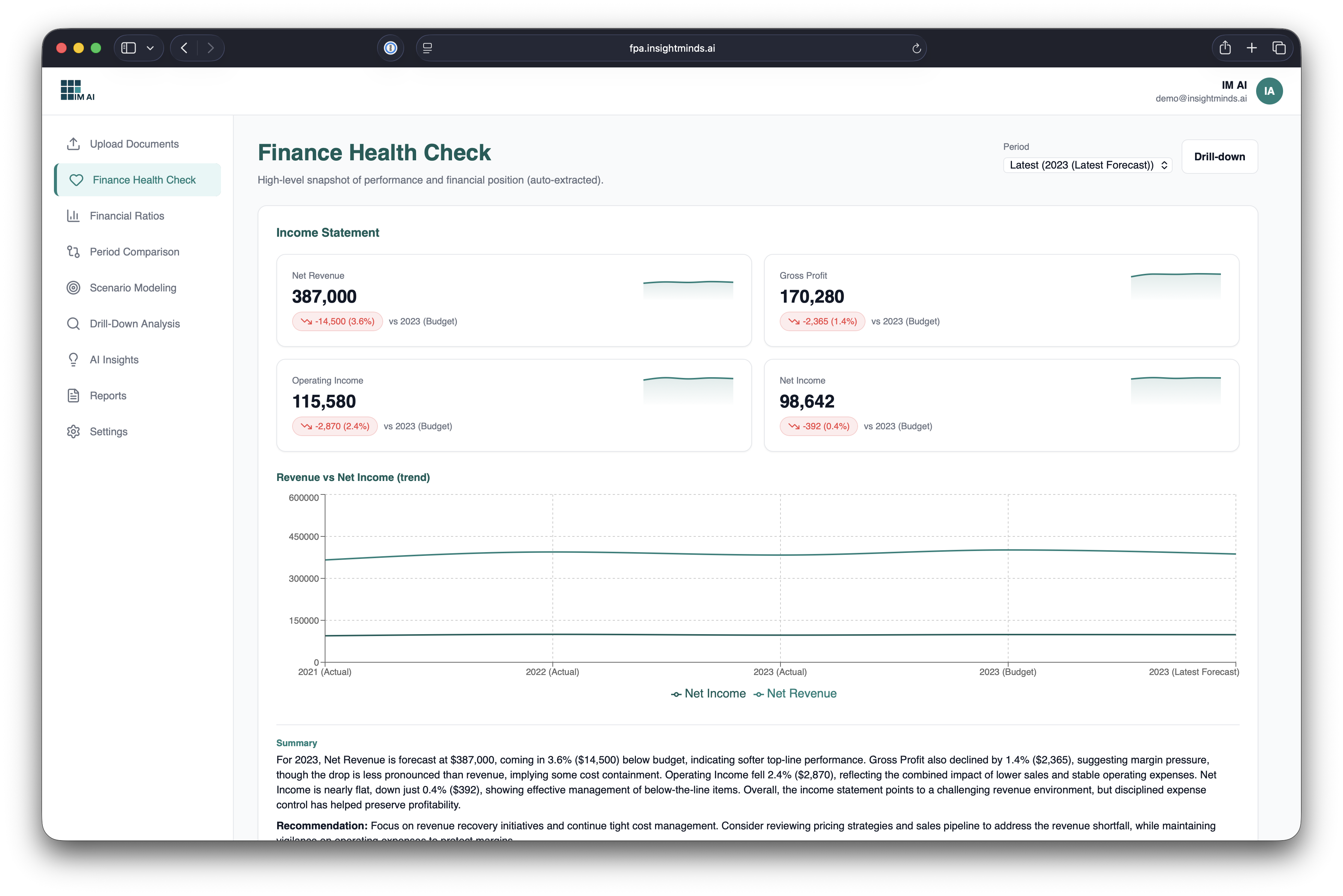FP&A Agent screenshot 02