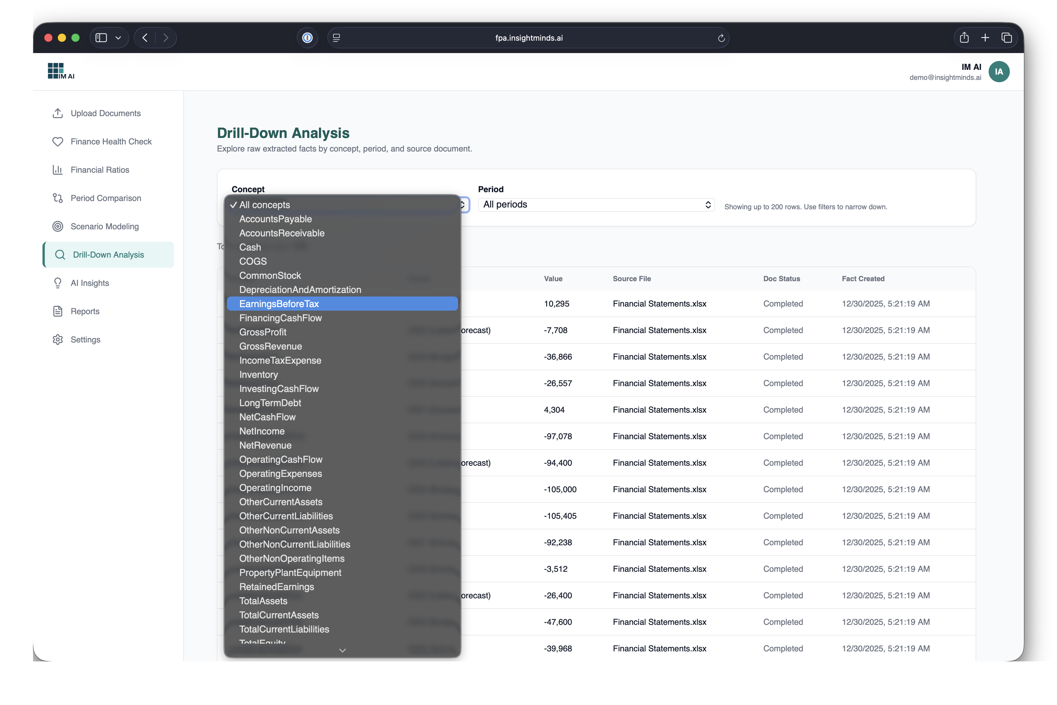 FP&A Agent screenshot 16