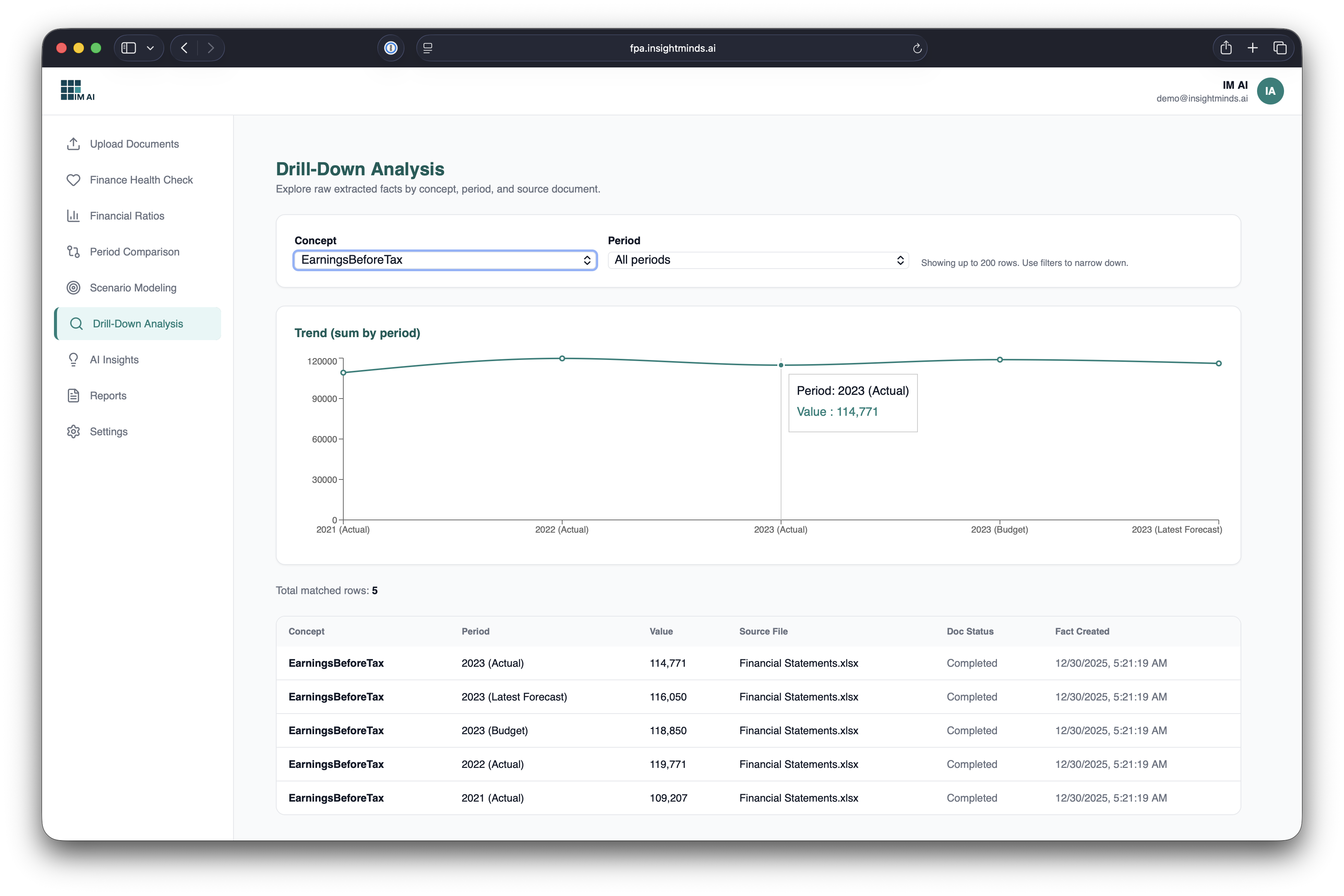 FP&A Agent screenshot 17